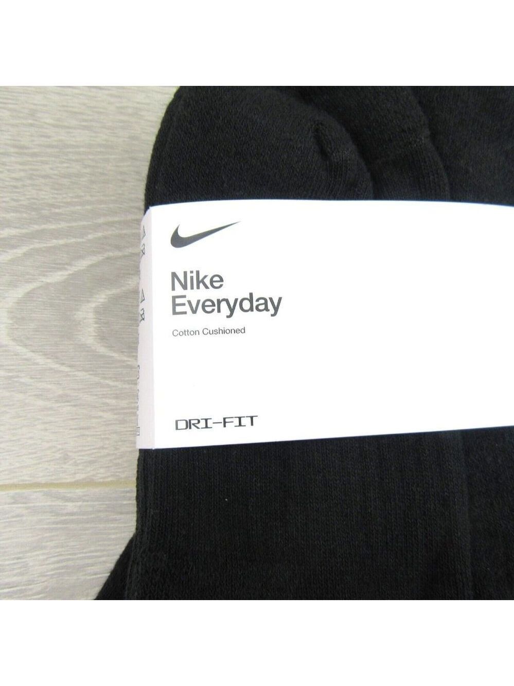 Nike Everyday Cushion No Show Socks 6 Pack Mens Size 8-12 Black NEW - Picture 3 of 8